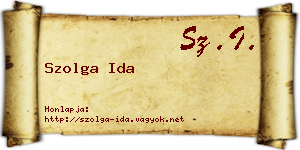 Szolga Ida névjegykártya